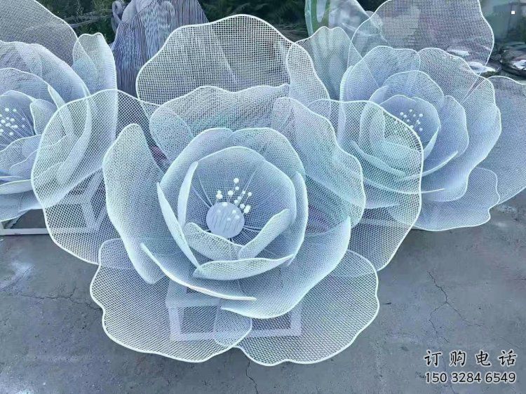 牡丹花雕塑訂做廠家，美陳雕塑，鏤空牡丹花雕塑優(yōu)選