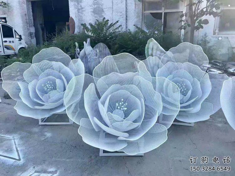 牡丹花雕塑精選，歐式風格，門口鏤空牡丹花雕塑選定