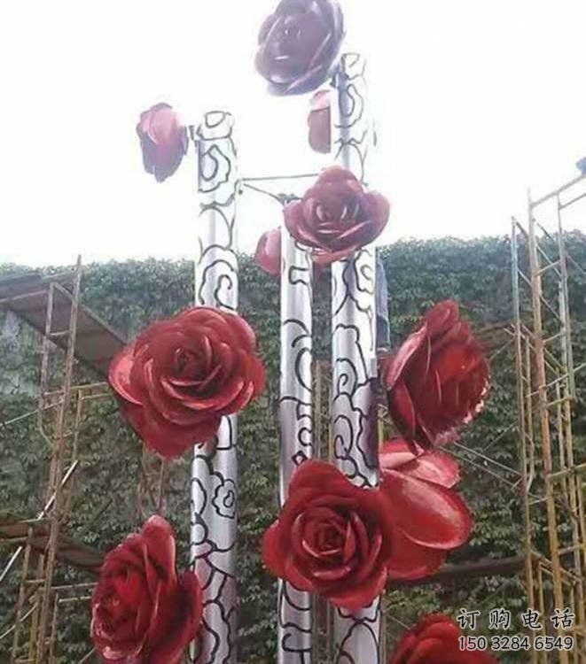 牡丹花雕塑廠家，廣場系列，牡丹花花朵雕塑定價