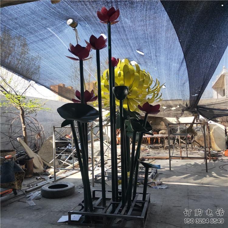 菊花雕塑工廠，戶外雕塑，景觀不銹鋼菊花雕塑選用