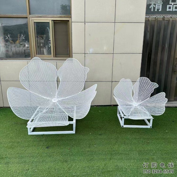 梨花雕塑工程制作，戶外雕塑，鏤空百合花雕塑優選