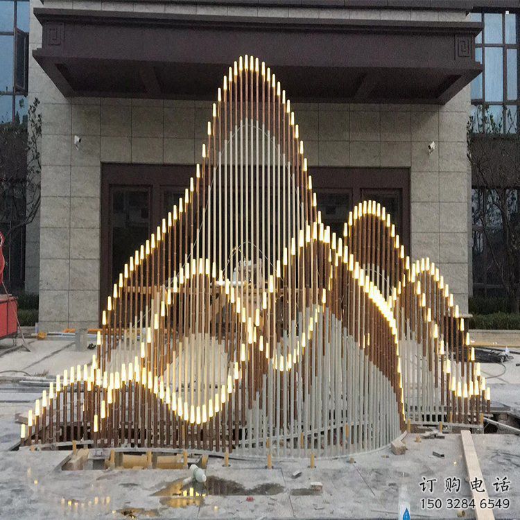 校園假山雕塑，拉絲景觀雕塑，公園主題