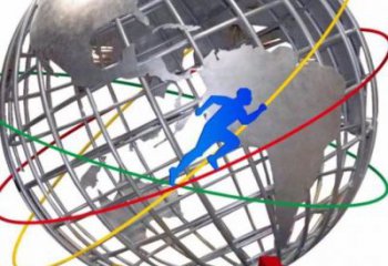 地球儀雕塑專供，美陳雕塑，社區現代地球儀雕塑預定