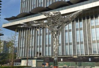 鳳凰建筑雕塑承接，廣場雕塑，抽象鳳凰雕塑定制廠家