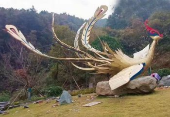 鳳凰雕塑精品，標識雕塑，發光鳳凰雕塑廠家