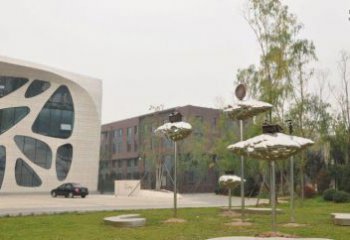 荷葉雕塑制造，鏡面雕塑，不銹鋼荷葉雕塑廠家展品