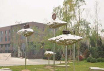 公園荷葉雕塑