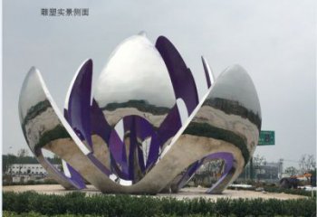 幾何蓮花雕塑