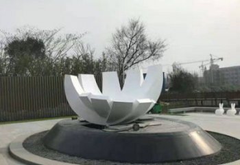 幾何蓮花雕塑優選，陸地擺件，廣場幾何蓮花雕塑供給