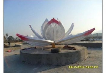 臥蓮雕塑廠家，景區(qū)雕塑，不銹鋼臥蓮雕塑選定