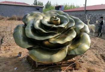 玫瑰花雕塑擺件，室外軟裝，玻璃鋼玫瑰花雕塑廠(chǎng)家