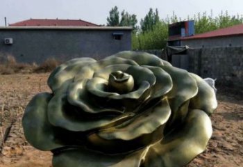 玫瑰花雕塑定做，廣場(chǎng)系列，玻璃鋼玫瑰花雕塑制作廠家