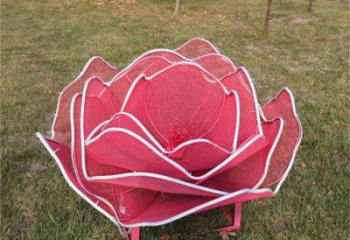 玫瑰花雕塑定做，公園雕塑，鏤空玫瑰花雕塑生產(chǎn)廠家
