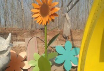 園林葵花雕塑精選，陸地擺件，公園葵花雕塑精品