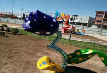 景觀喇叭花雕塑