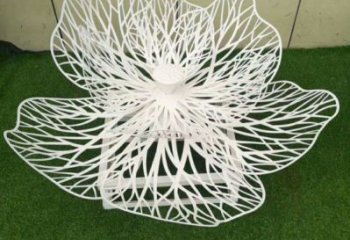 花朵雕塑服務商，街景小品，鏤空花朵雕塑廠家