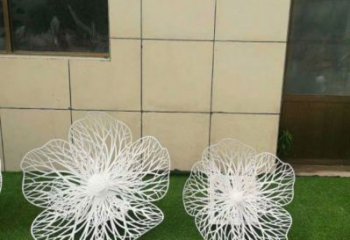 金屬花朵雕塑指用，戶外擺放，鏤空花朵雕塑通用