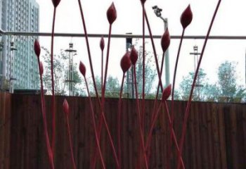 花朵雕塑服務(wù)商，街景小品，環(huán)境郁金香花朵雕塑訂做