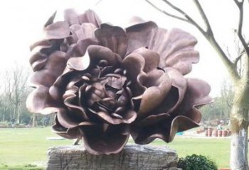 牡丹花雕塑標準，廣場雕塑，牡丹花銅雕塑廠家