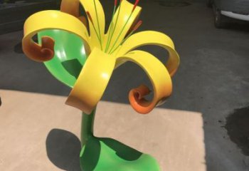 蘭花雕塑供需，美陳雕塑，不銹鋼蘭花雕塑承接