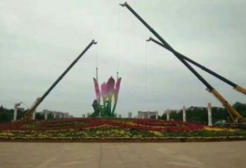 現代蘭花雕塑