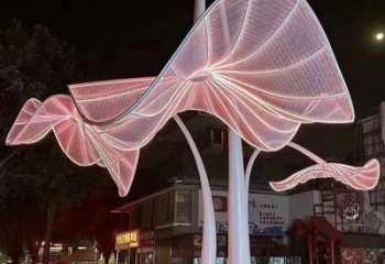 花傘雕塑預定,小區擺件,不銹鋼花傘雕塑廠家精品