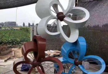 金銀花雕塑生產廠家，廣場系列，不銹鋼金銀花雕塑優選