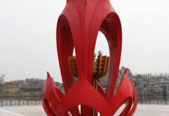 梧桐花雕塑點(diǎn)擊，地標(biāo)擺件，不銹鋼梧桐花雕塑承接