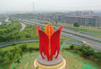 梧桐花雕塑專供，廣場雕塑，不銹鋼梧桐花雕塑標準
