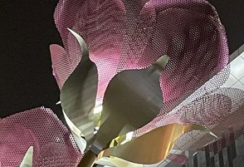 金屬紫丁香雕塑制造商，鋼管組合，公共紫丁香雕塑優選