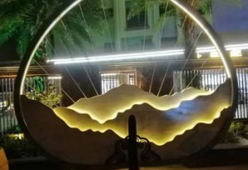 景觀假山雕塑，景觀概念，標(biāo)示假山雕塑工廠