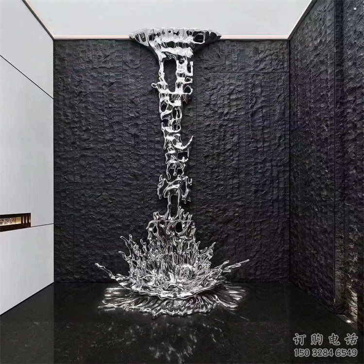浪花雕塑優價，鋼管組合，鏡面浪花雕塑異型