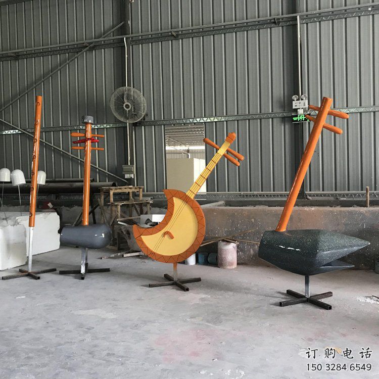 二胡雕塑精選，中式工藝，不銹鋼二胡雕塑廠家