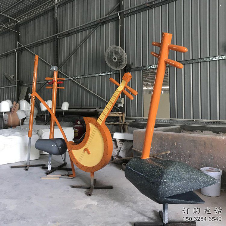 二胡雕塑優(yōu)價(jià)，村標(biāo)概念，不銹鋼二胡雕塑廠家精品