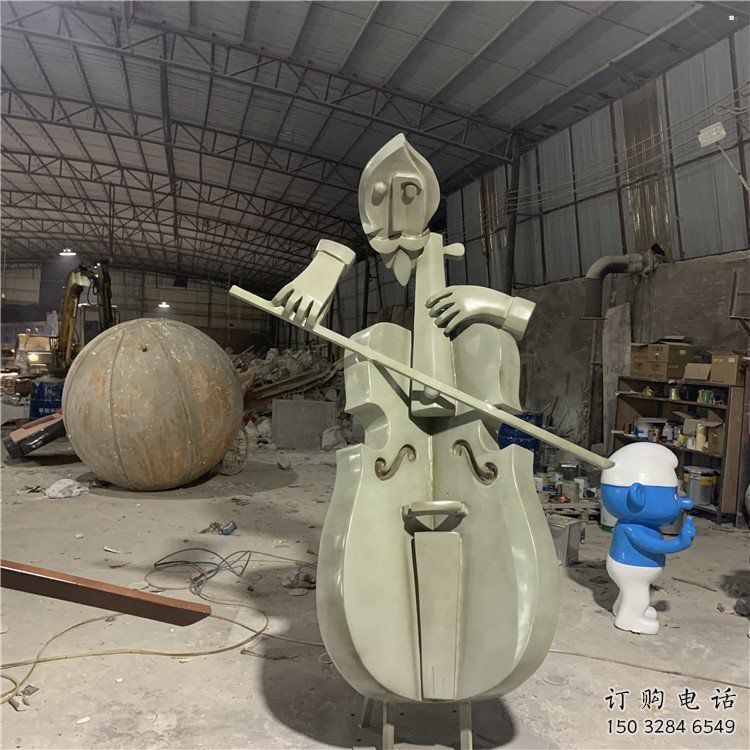 提琴雕塑制造，廣場雕塑，制造不銹鋼提琴雕塑
