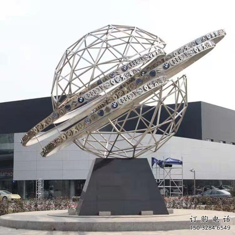 鏤空球雕塑精選，美陳雕塑，烤漆鏤空球雕塑訂做