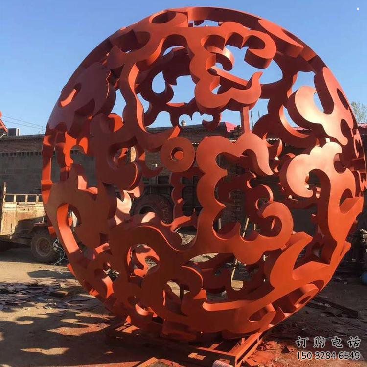 花球雕塑廠家，鍛造工藝，不銹鋼花球雕塑承接