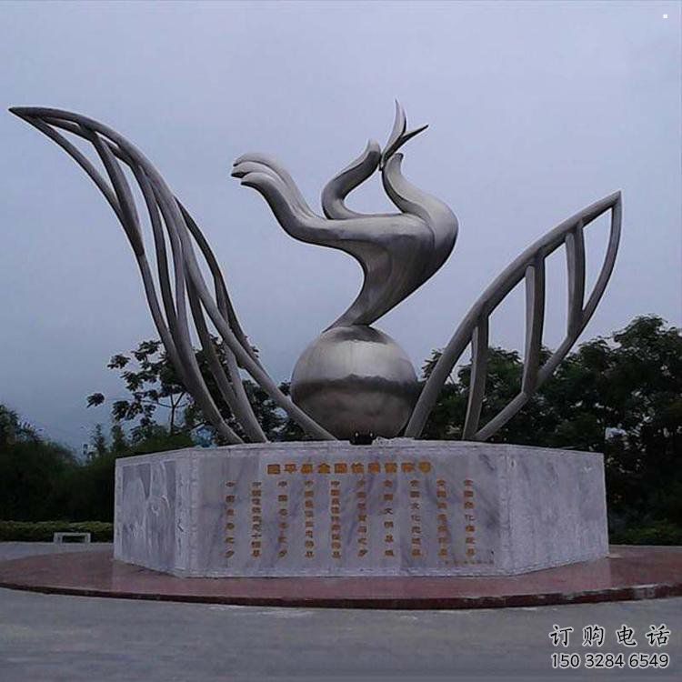 手拈花雕塑精選，戶外雕塑，不銹鋼手拈花雕塑優價