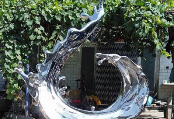 波浪雕塑供應，城區小品，不銹鋼波浪雕塑制造商