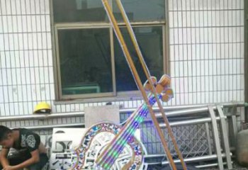 鏡面吉他雕塑