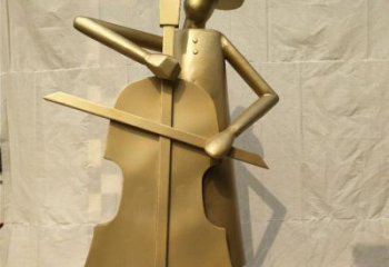 提琴雕塑定制，村標(biāo)概念，不銹鋼提琴雕塑預(yù)定