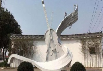 小提琴雕塑精選，景觀概念，不銹鋼小提琴雕塑生產
