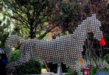 方塊馬雕塑優(yōu)選，酒店擺件，門口方塊馬雕塑選定