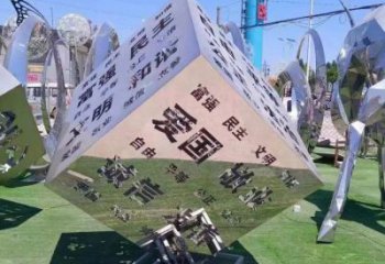 啞光魔方雕塑