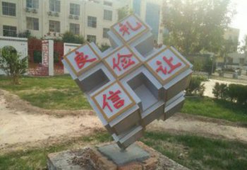 正方體雕塑生產，景區案例，不銹鋼正方體雕塑優選