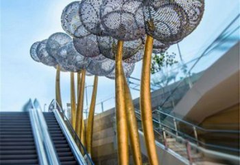 空心球雕塑優選，拉絲工藝，鏤空空心球雕塑廠家承接