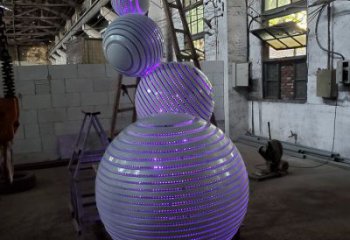 燈光球雕塑制作，公園小品，不銹鋼燈光球雕塑優選