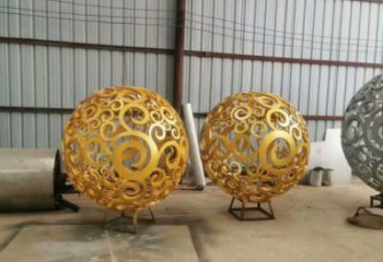 燈光球雕塑制作，美陳雕塑，不銹鋼燈光球雕塑優選