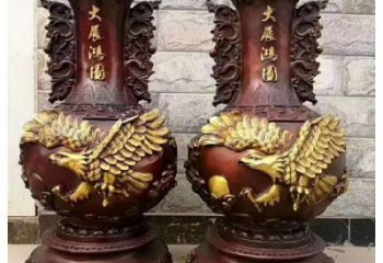 花瓶雕塑精選，歐式風(fēng)格，藝術(shù)銅花瓶雕塑指用