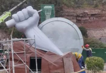 拳頭雕塑精選，景觀概念，不銹鋼拳頭雕塑觀賞型